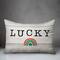 Lucky Wood Slats Rainbow 14" x 20" Throw Pillow